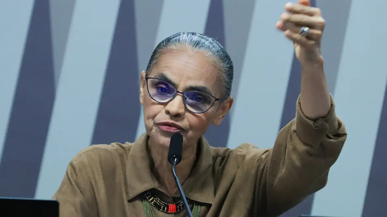 Após o incidente, Marina Silva concedeu entrevista à imprensa. - (Imagem: Reprodução/Agência Brasil)