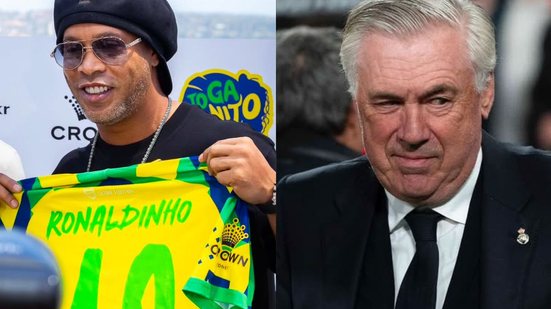 Foto: Reprodução/Instagram/@ronaldinho e @mrancelotti
