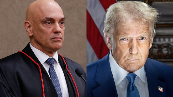 O governo brasileiro prepara uma resposta política caso Trump opte por aplicar sanções contra Moraes. - Fotos: Wiki Commons. Montagem: BNews SP