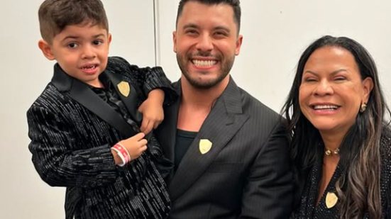 Léo, Murilo Huff, e Dona Ruth - Foto: Reprodução/Redes Sociais