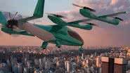 O objetivo principal é arrecadar fundos para investir no eVTOL, o "carro voador" da empresa. - Foto: Divulgação Eve Mobility