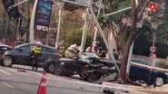 O carro em que estavam consegue sair de 0 a 100 km/h em 4,3 segundos. - Foto: Reprodução