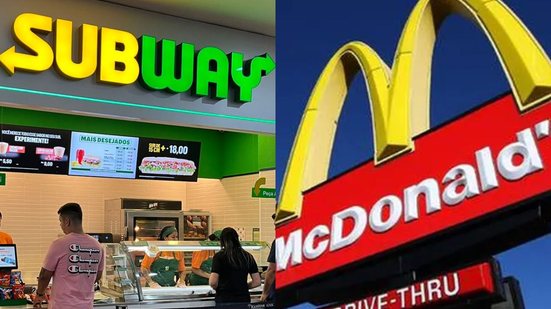 Fotos: Divulgação/Subway/McDonald's.