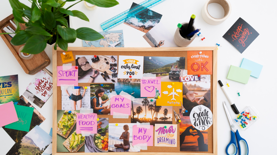 Quadros físicos ou digitais permitem organizar metas e prioridades de forma visual para o planejamento de 2026 / Foto: Wikimedia Commons - Foto: Wikimedia Commons