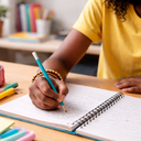 Adolescente escrevendo