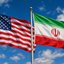 Bandeira dos EUA e Irã