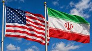 Bandeira dos EUA e Irã