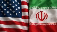 Bandeira dos EUA e Irã
