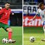 Cristiano Ronaldo, por Portugal e Kylian Mbappé, pela França - Foto: Kenzo Tribouillard, Javier Soriano / AFP