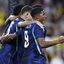 Jogadores da seleção em comemoração de gol - Foto: Rafael Ribeiro/CBF