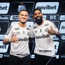 Apresentação dos reforços Rodinei e Philippe Coutinho na Vila Belmiro - Foto: Raul Baretta/ Santos FC