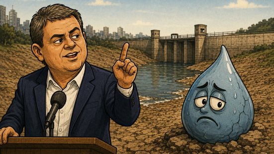 Água faltando, calma sobrando