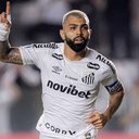 Gabigol durante comemoração de gol pelo Santos - Foto: Raul Baretta/ Santos FC