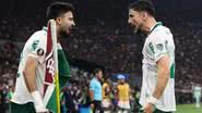Flaco López e Joaquín Piquerez comemorando gol - Foto: Cesar Greco/Palmeiras/by Canon