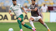 Flaco López e Hulk durante partida entre Palmeiras e Fluminense - Foto: Cesar Greco/Palmeiras/by Canon