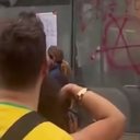 Imagens mostram pichações durante a manifestação - Foto: Reprodução/Vídeo