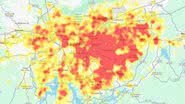 Foto: Reprodução/Mapa de risco Ituran