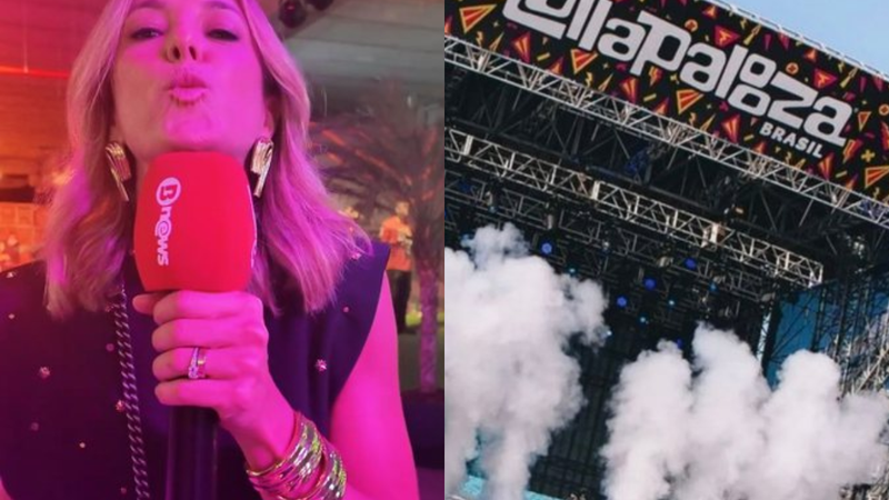 Ticiane celebrou a oportunidade de compartilhar a experiência do festival com a adolescente. - Foto: Fred Pontes/BNews e Reprodução Instagram Lollapalooza