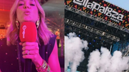 Ticiane celebrou a oportunidade de compartilhar a experiência do festival com a adolescente. - Foto: Fred Pontes/BNews e Reprodução Instagram Lollapalooza