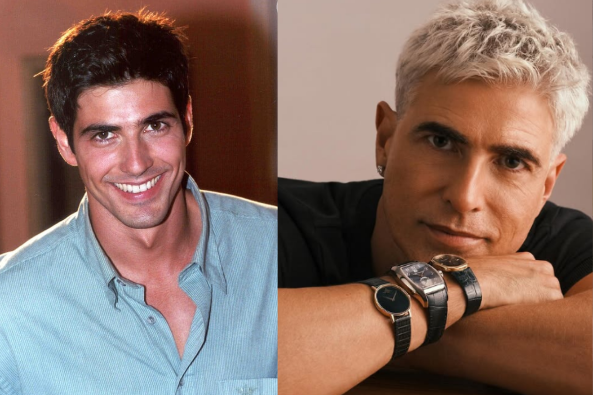 O ator antes, na novela, e agora. 