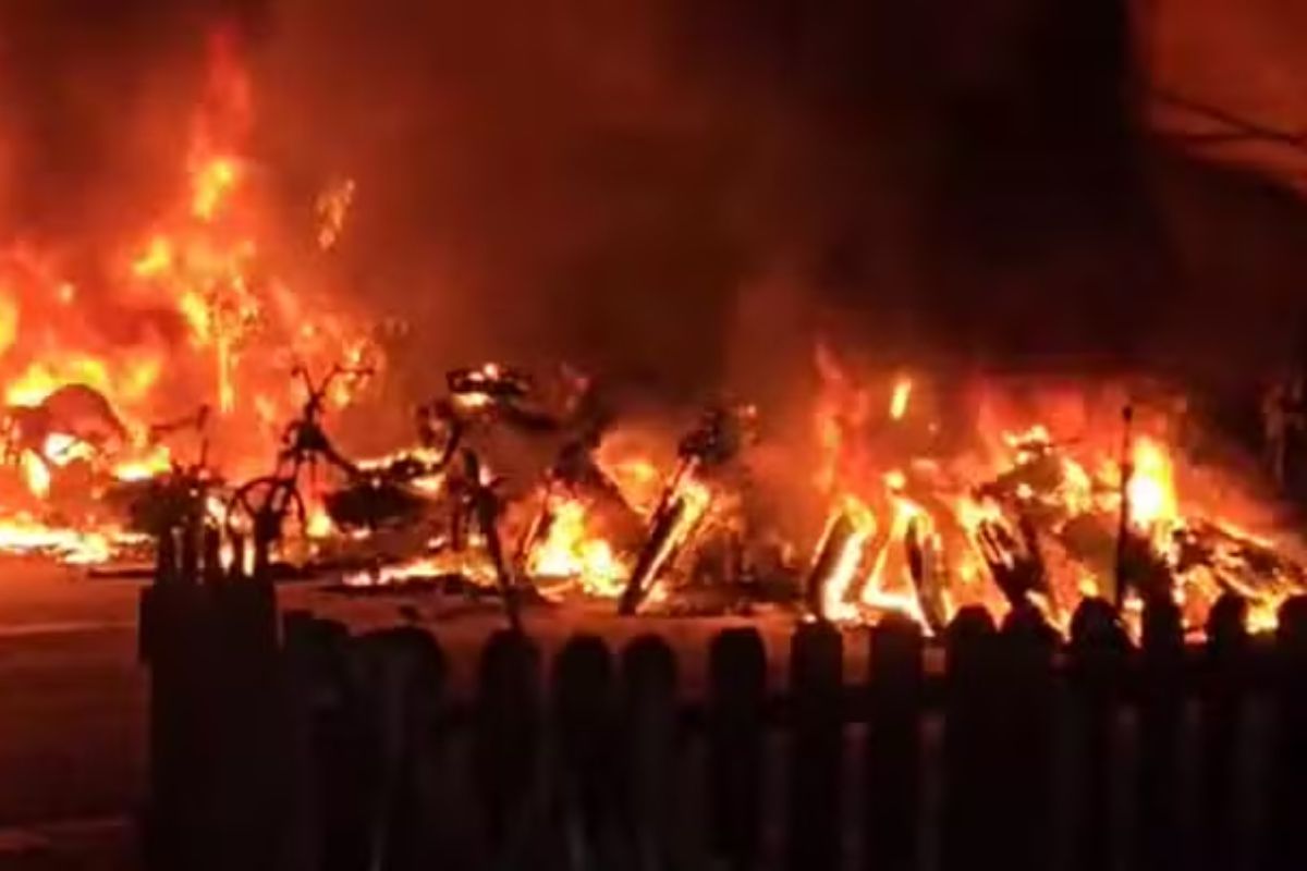 incêndio motos
