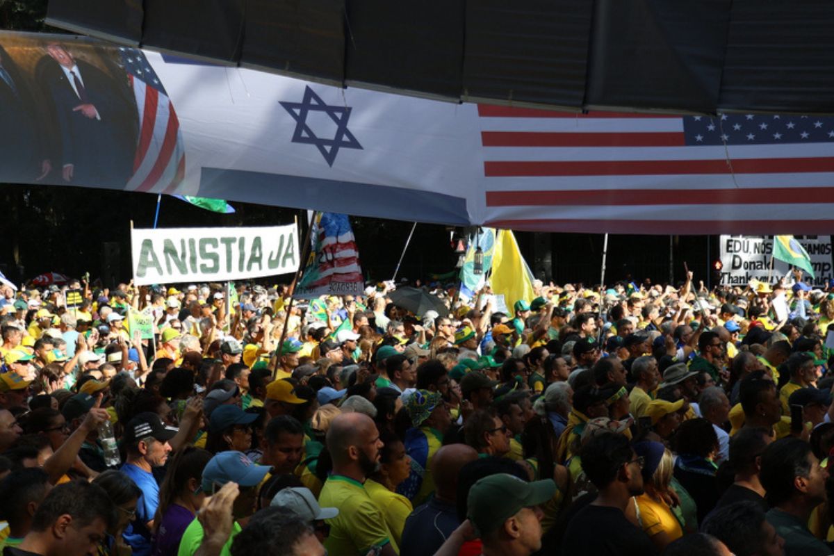 Ato do ex-presidente Jair Bolsonaro na Avenida Paulista