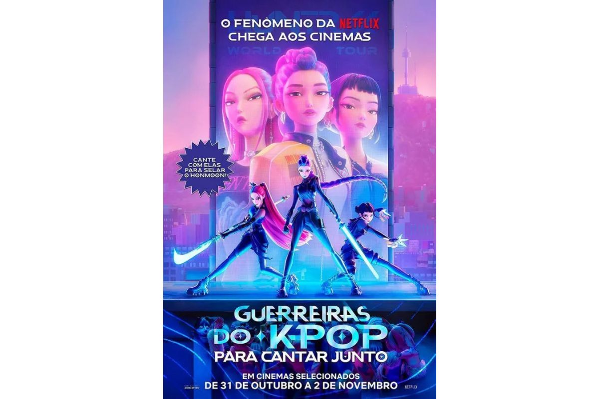 Divulgação de “Guerreiras do K-Pop” nos cinemas