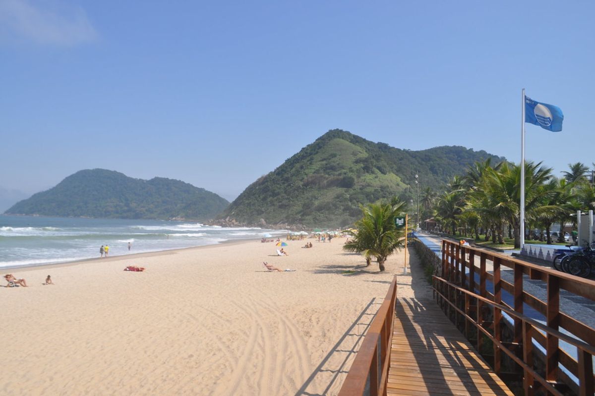 Correntes de retorno são responsáveis por 90% dos afogamentos em praias. Foto: Divulgação/ Prefeitura de Guarujá.
