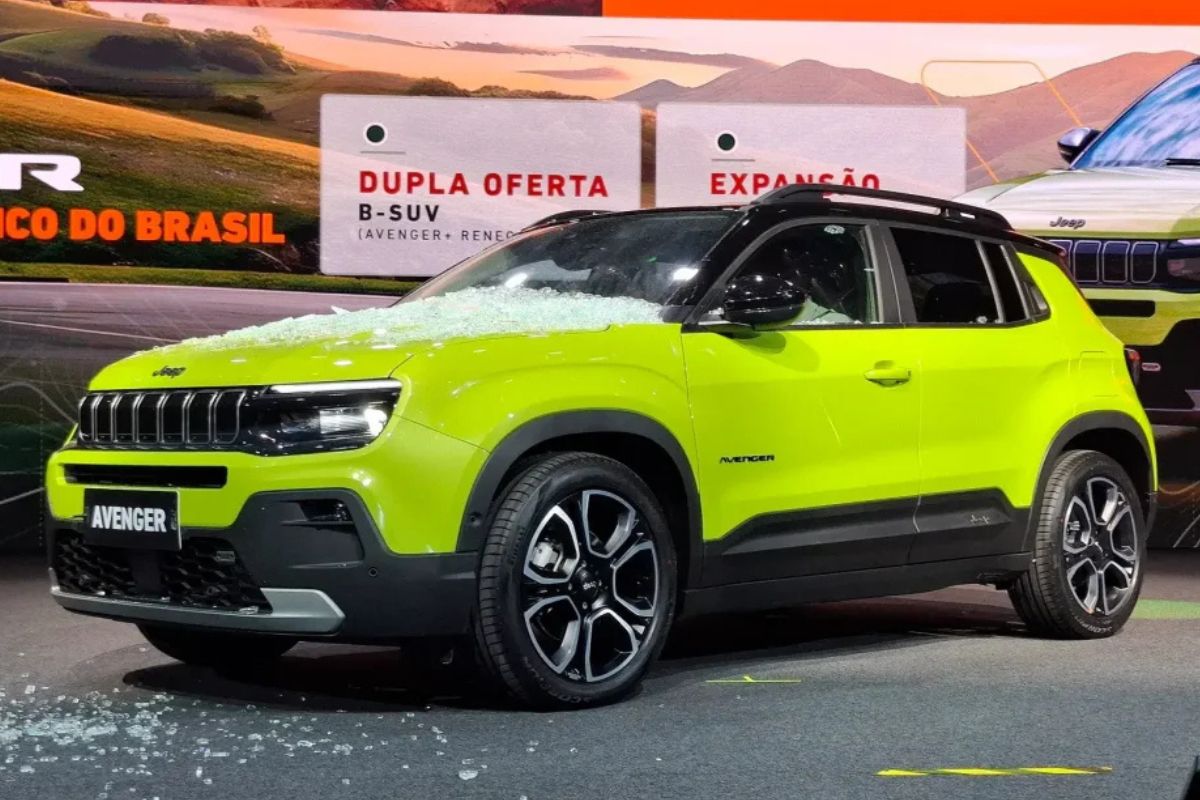 Jeep Avenger promete ser o modelo mais barato da marca estadunidense no Brasil. Foto: Marcelo Monegato/Salão do Automóvel.