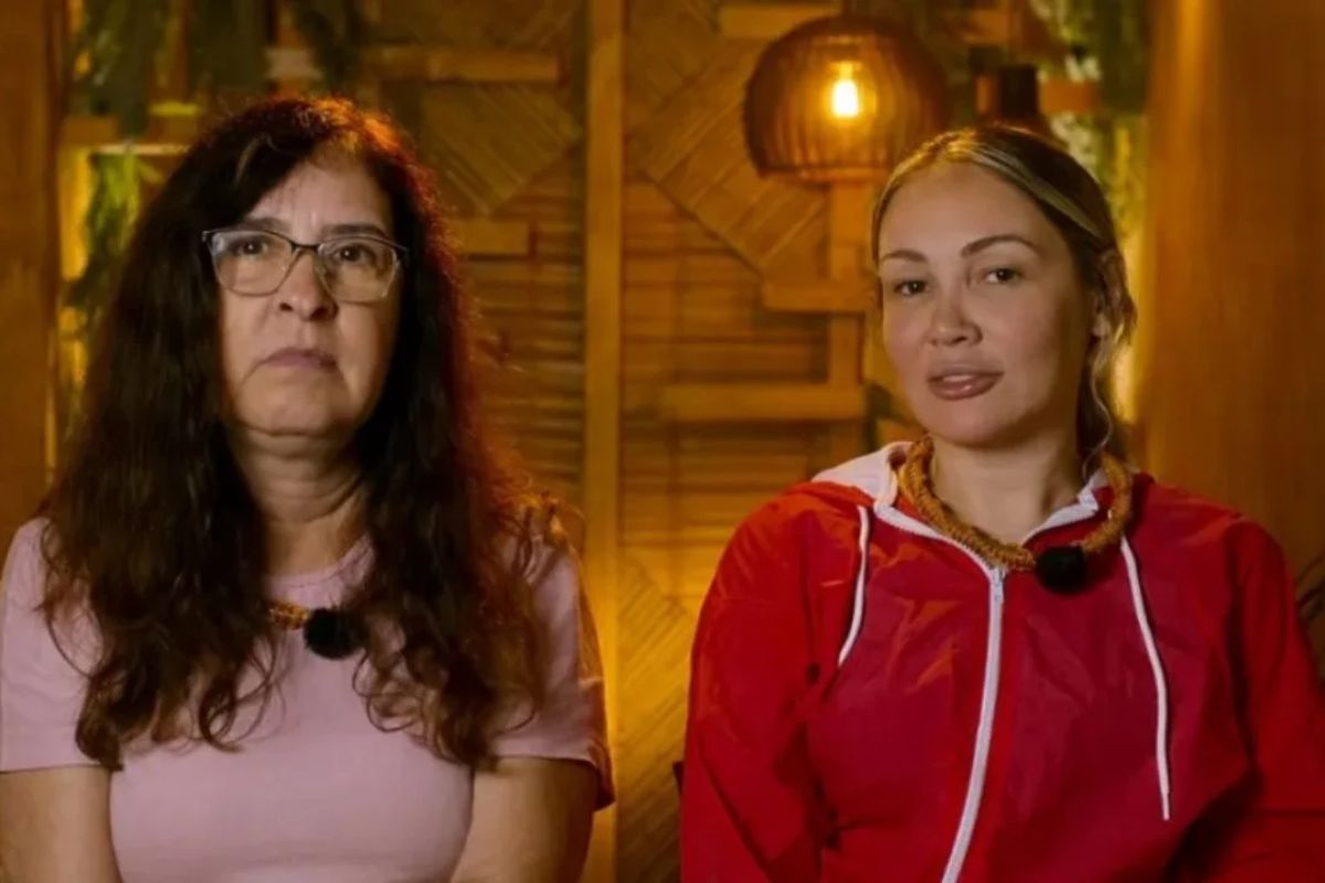 Cristina e Ana na primeira temporada de "Ilhados com a Sogra". Foto: Reprodução/Netflix.