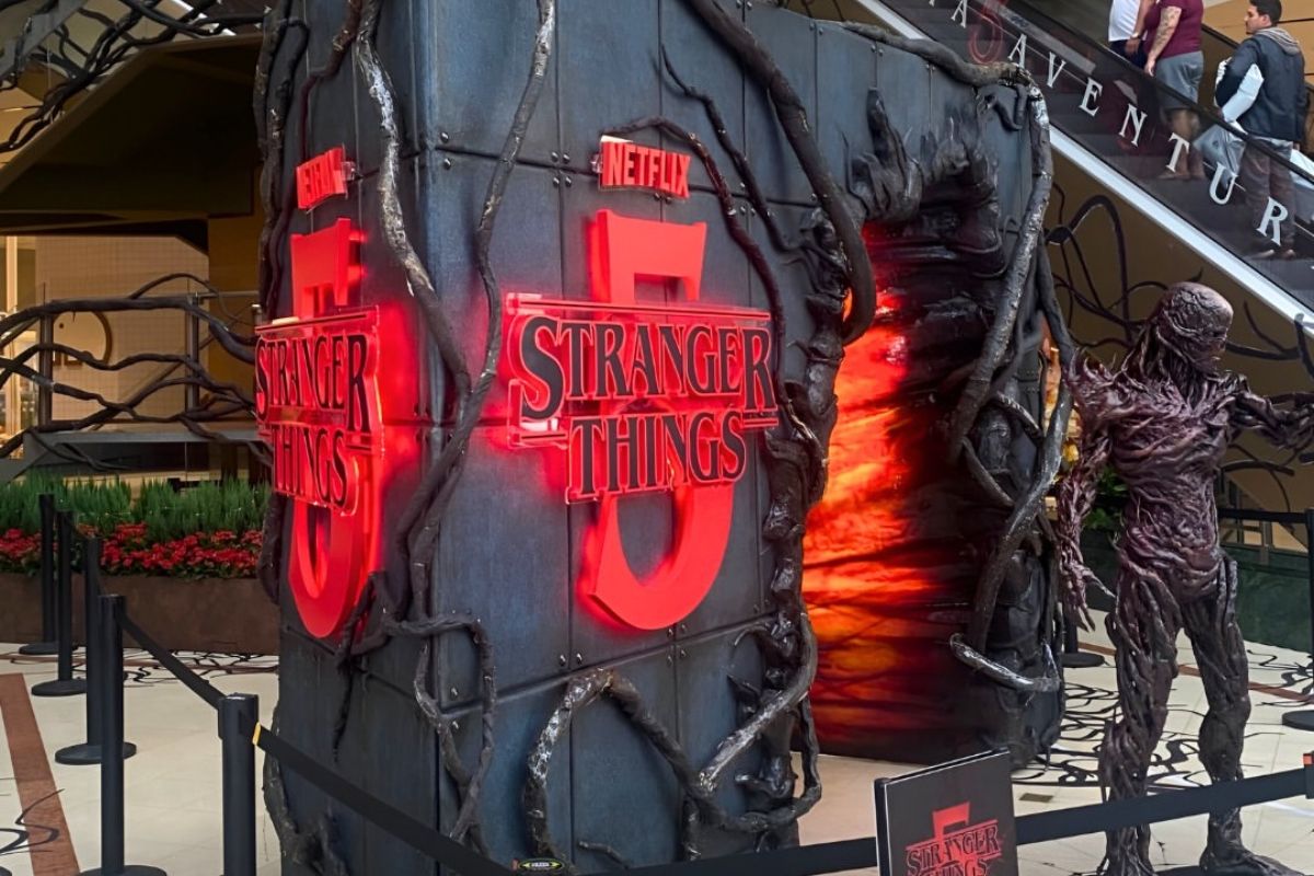 Entrada da ativação de "Stranger Things" no Shopping Eldorado, em São Paulo. Foto: Divulgação.