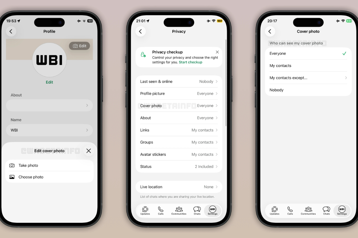 Foto: Reprodução/WABetaInfo