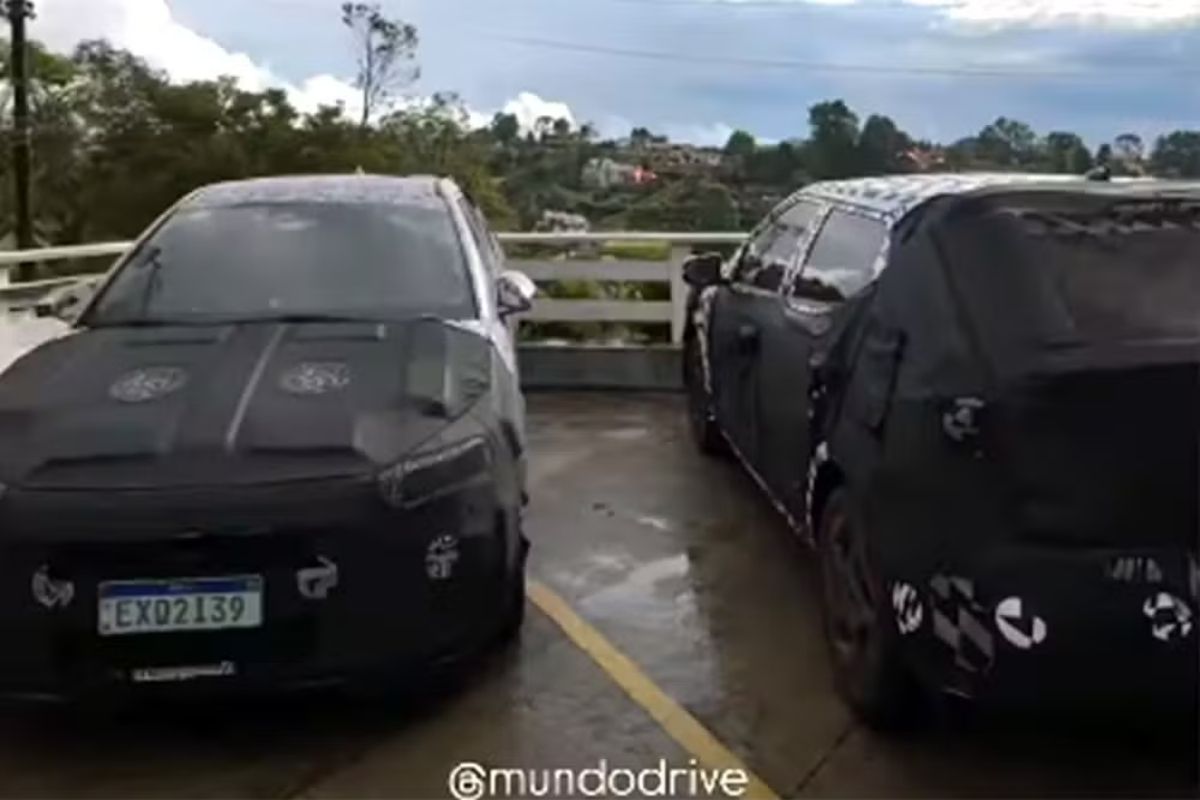 Flagra do Hyundai HB20 mostra novos itens do modelo. Foto: Reprodução/Mundo Drive.