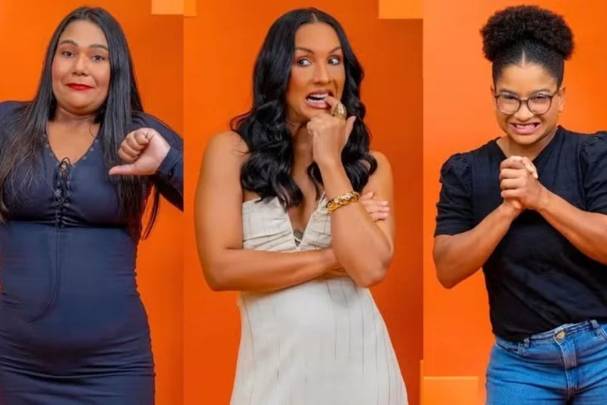 Sexto paredão do BBB 26: Chaiany, maxiane e Milena. Foto: Reprodução/TV Globo.