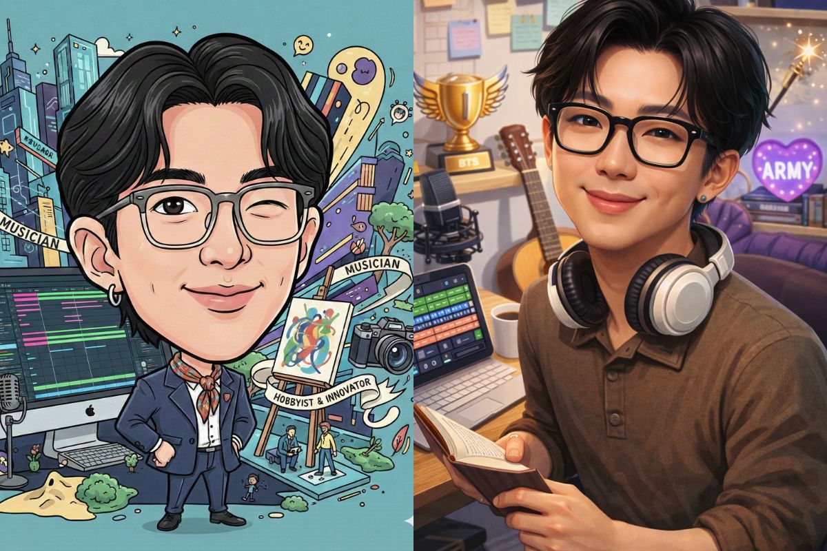 À direita, versão do Google Gemini. À esquerda, do ChatGPT. Foto: imagens deradas por inteligência artificial.