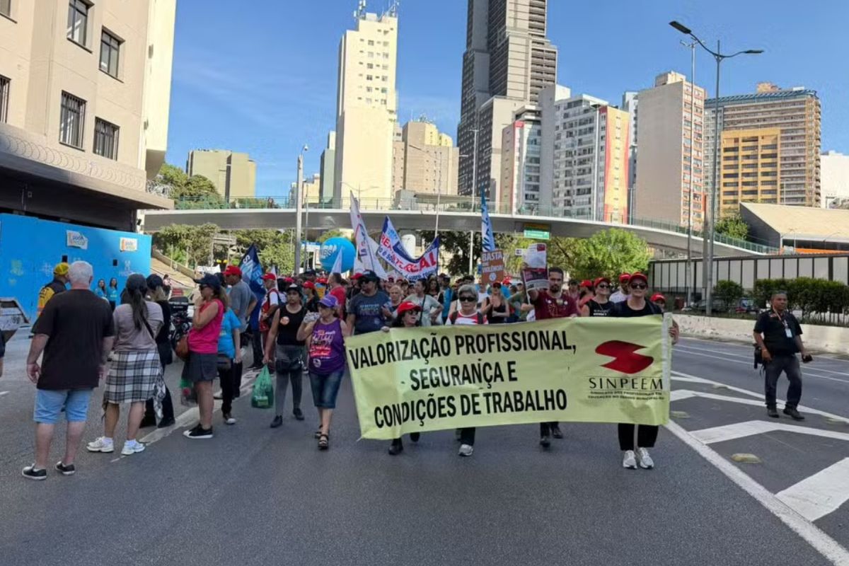 Greve dos professores em São Paulo