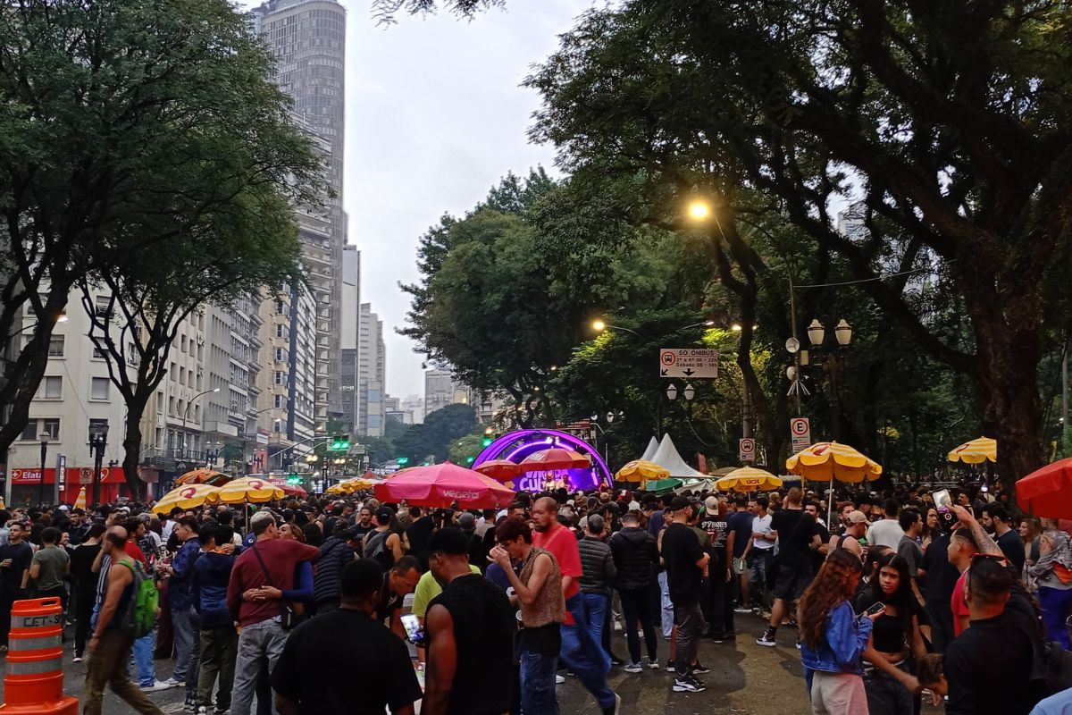 Praça da República durante a Virada Cultural