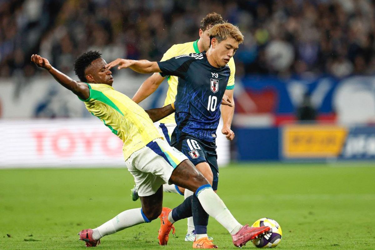 Amistoso entre Brasil e Japão em Tóquio, em 2025