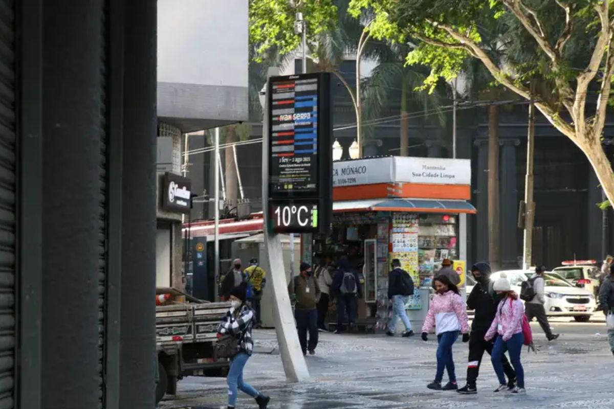 Termômetros podem marcar 10°C em São Paulo