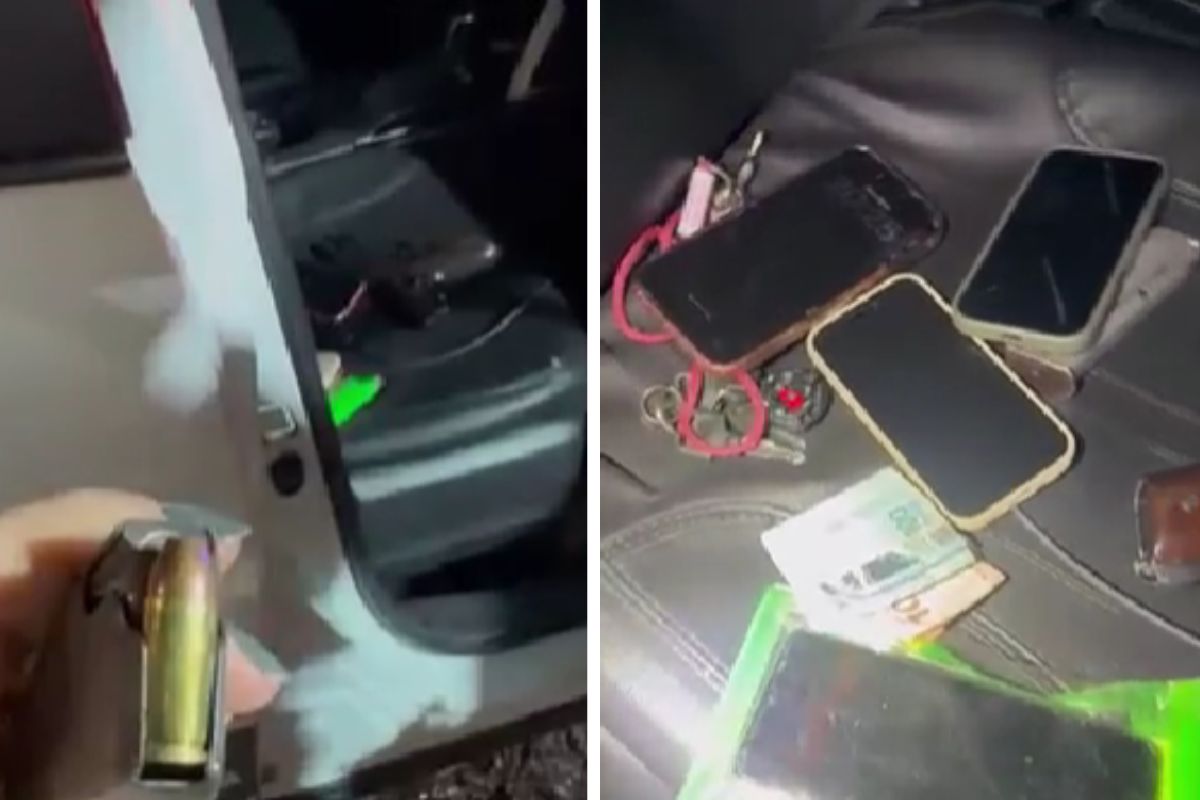Polícia apreendeu uma arma, celulares roubados e uma motocicleta com o suspeito
