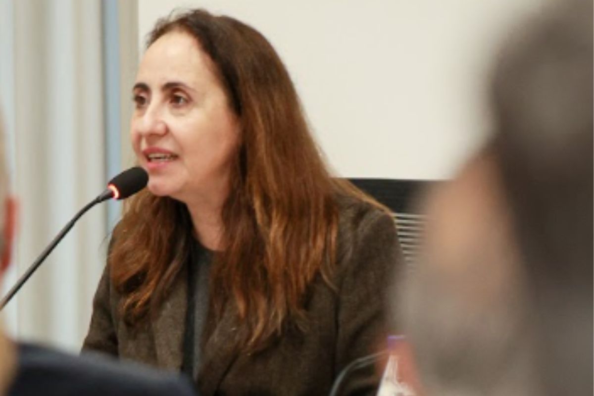 Deputada Adriana Ventura (Novo) durante sua fala na FecomercioSP