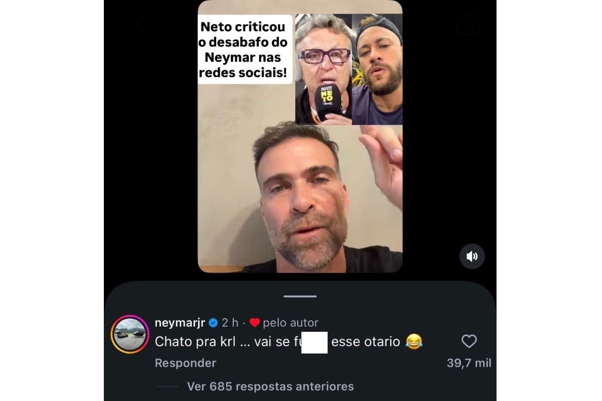 Neymar rebate críticas de Craque Neto