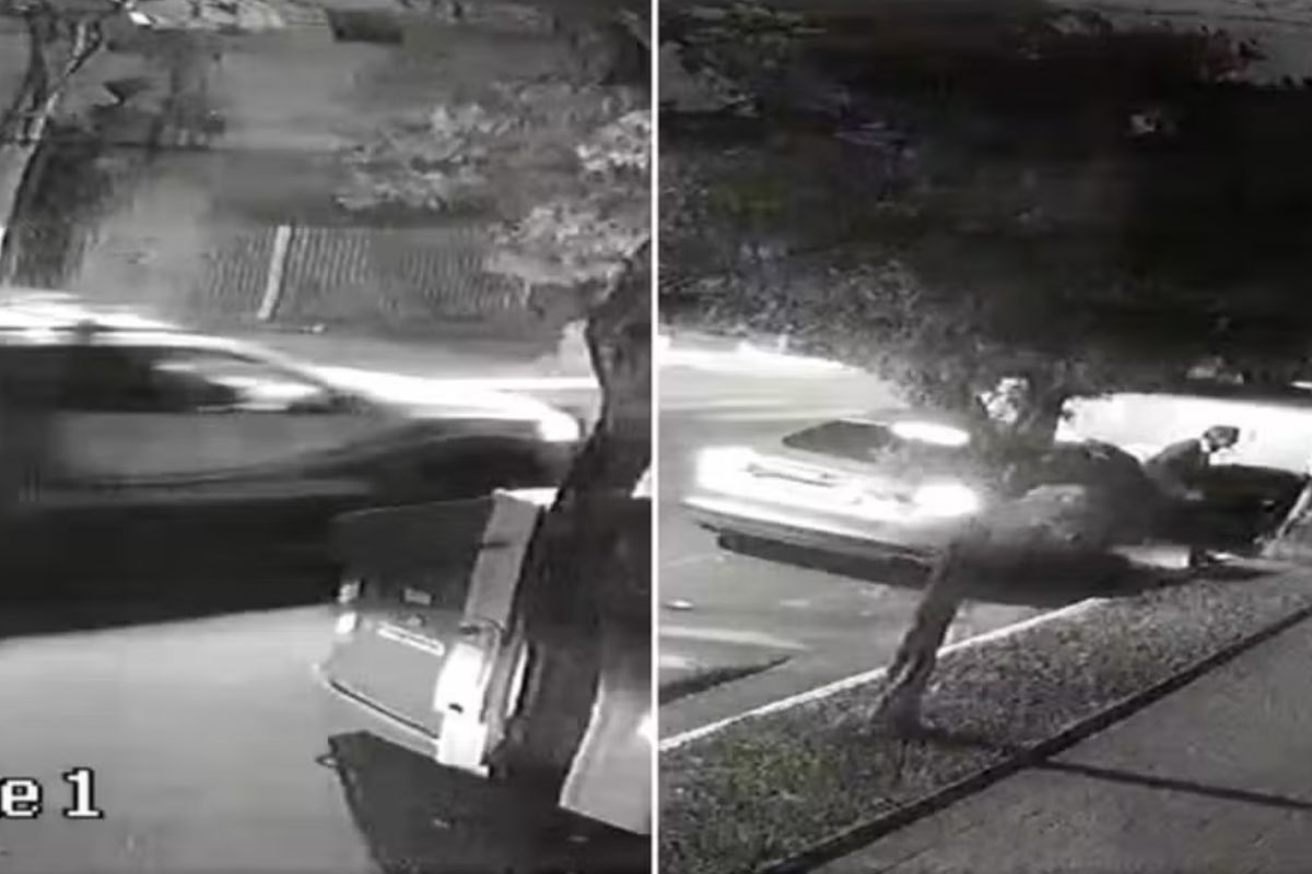 Imagens da abordagem ao motorista de Haddad (Foto: Reproduçã/Câmeras de Segurança)