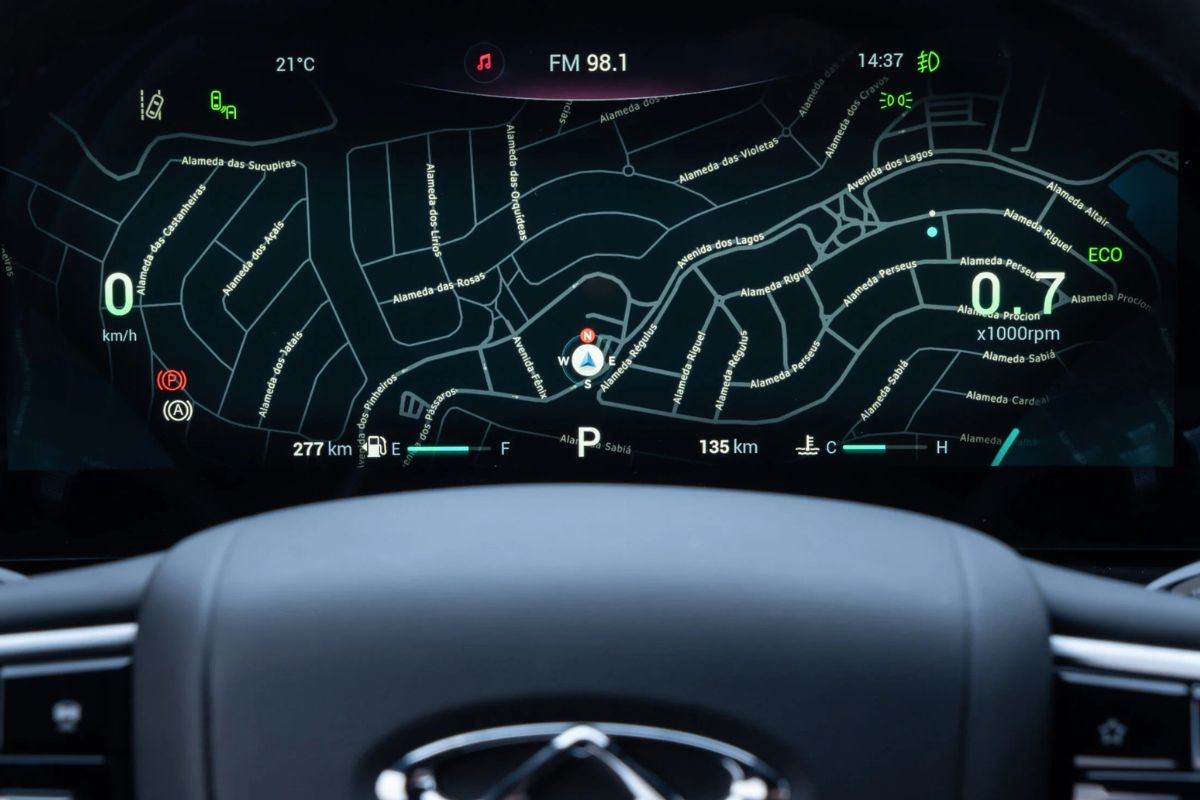 Interior do Caoa Chery Tiggo 7