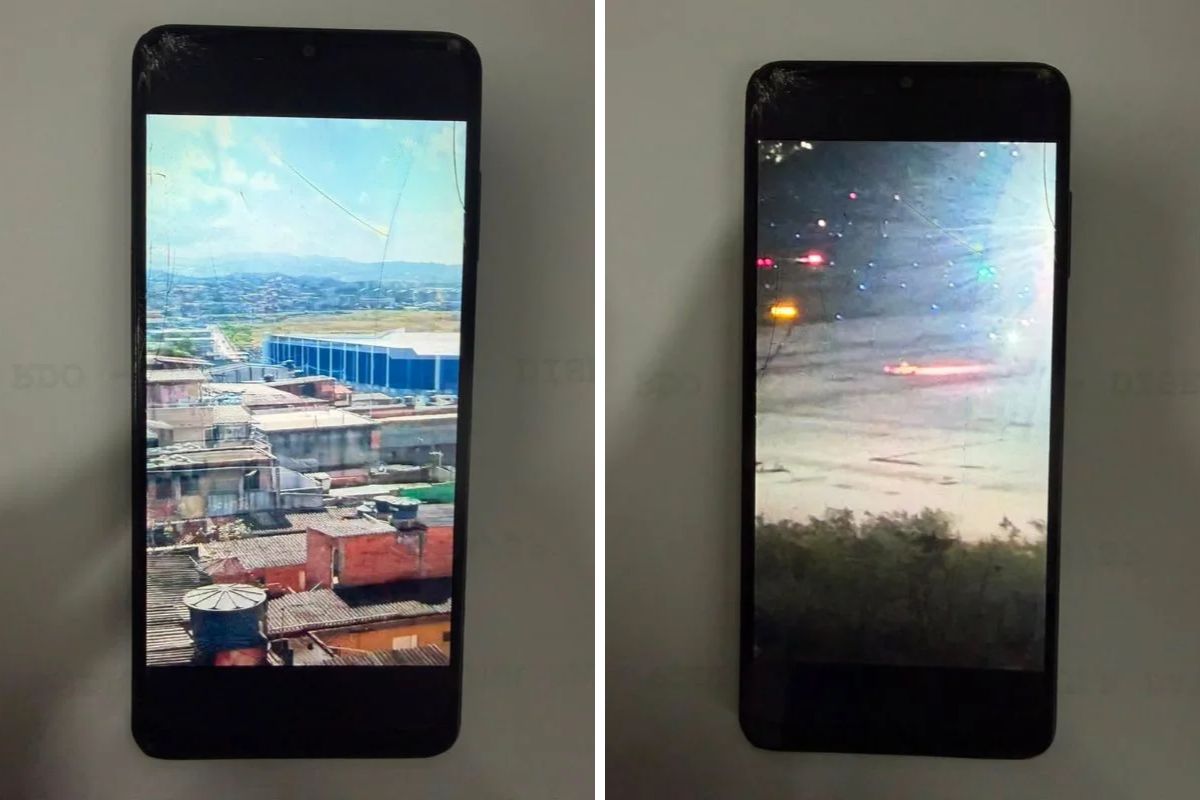 Fotos do Aeroporto tiradas pelos traficantes (Foto: Reprodução)