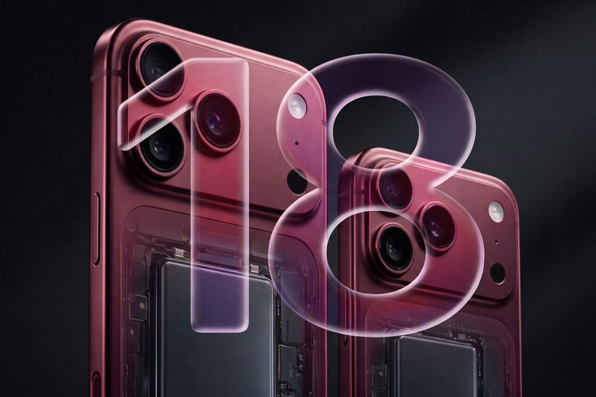 Suposto design dos iPhones 18 Pro e 18 Pro Max