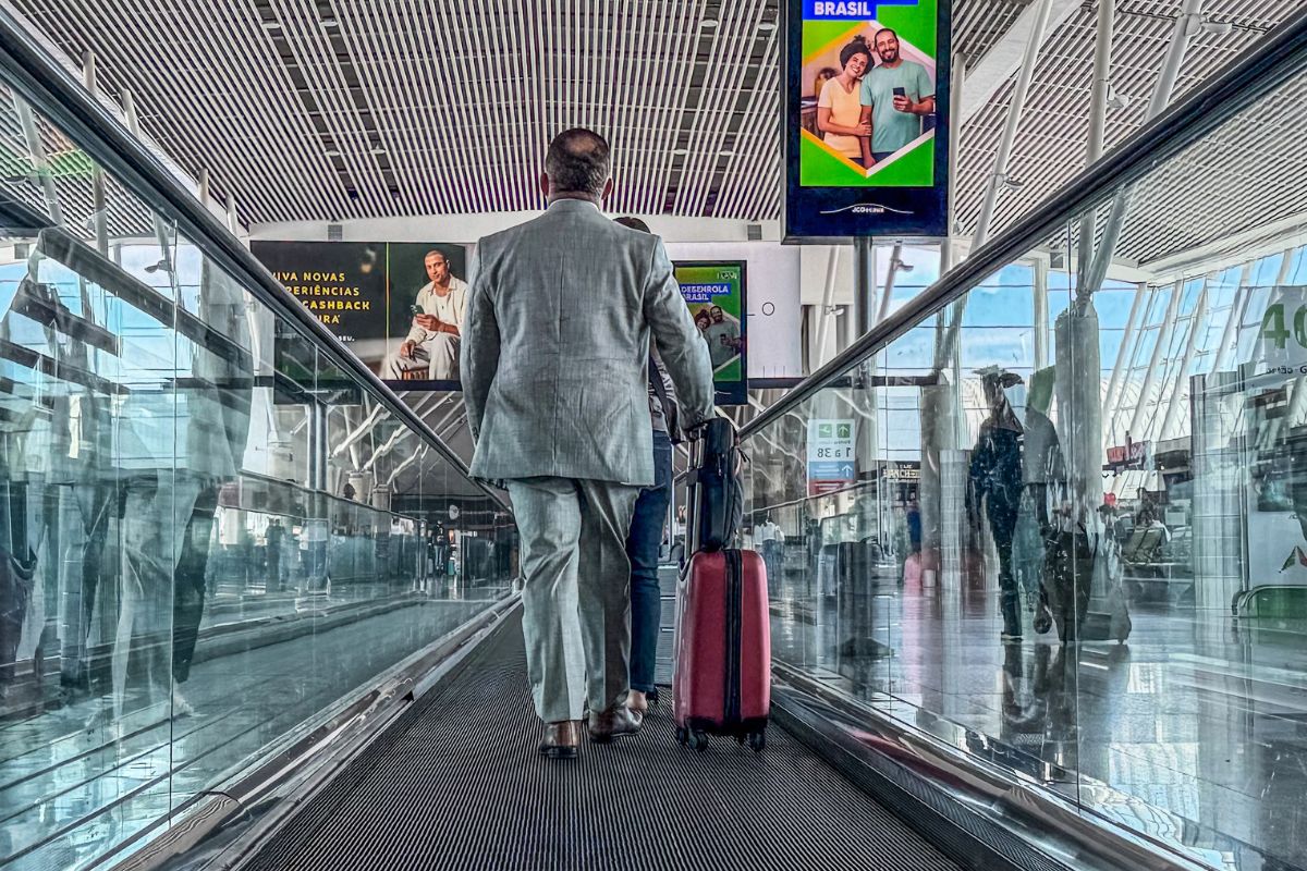 Passageiros no aeroporto