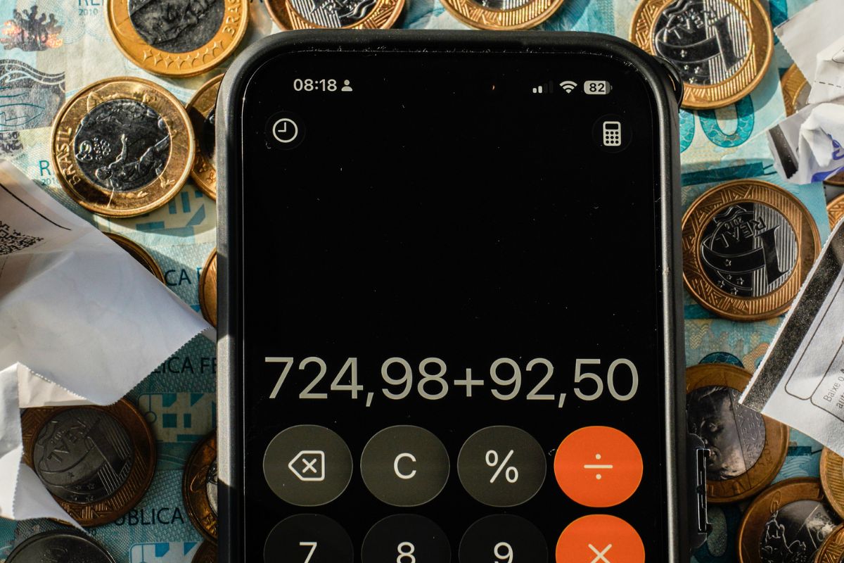 Calculadora e dinheiro
