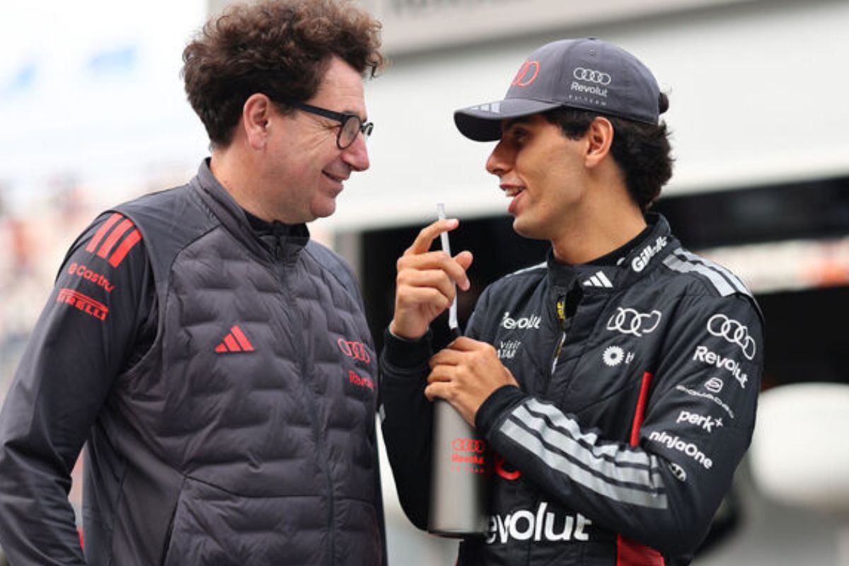 Gabriel Bortoleto e Mattia Binotto