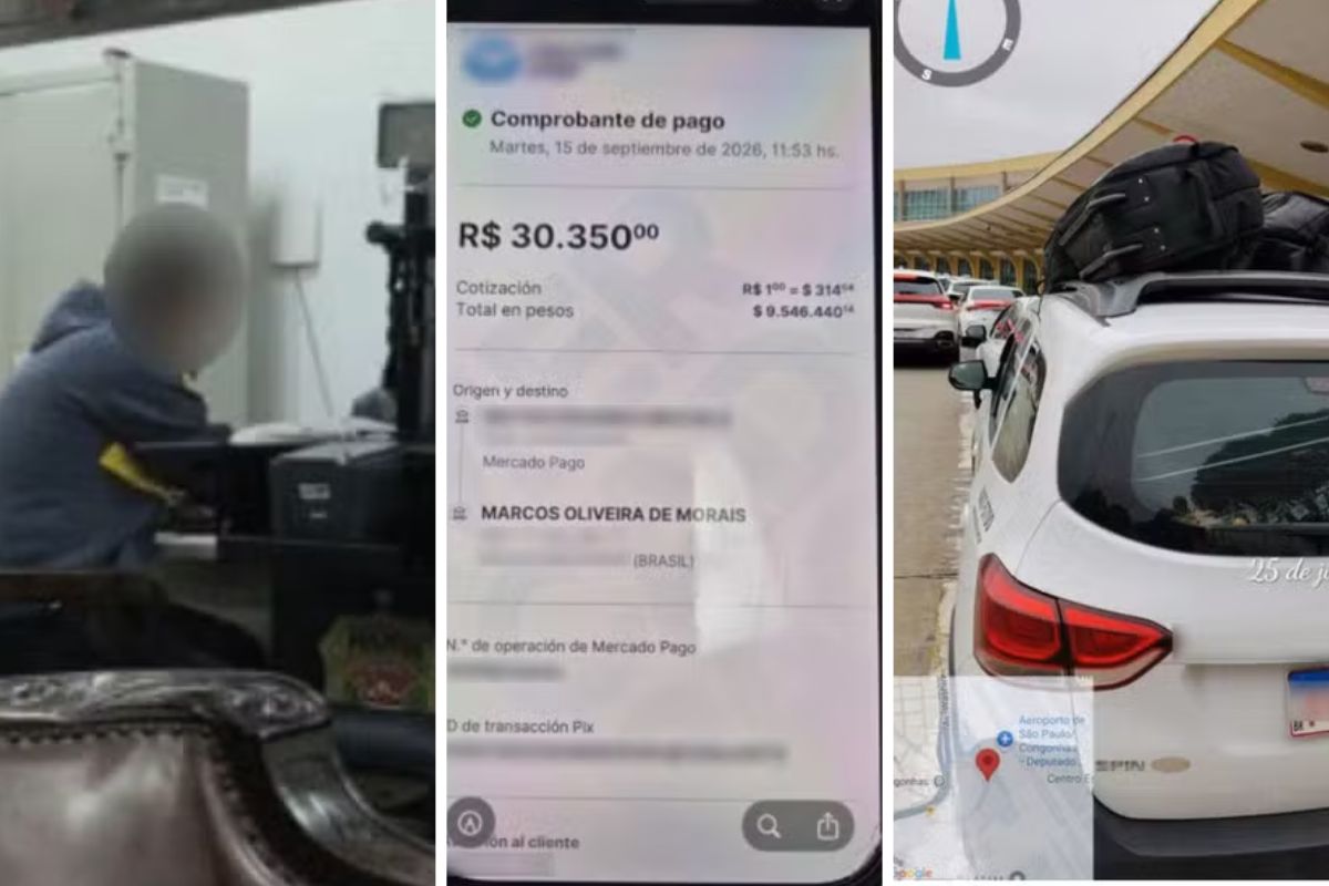 Foto: Troca de mensagens entre motorista e torcedor | Reprodução 